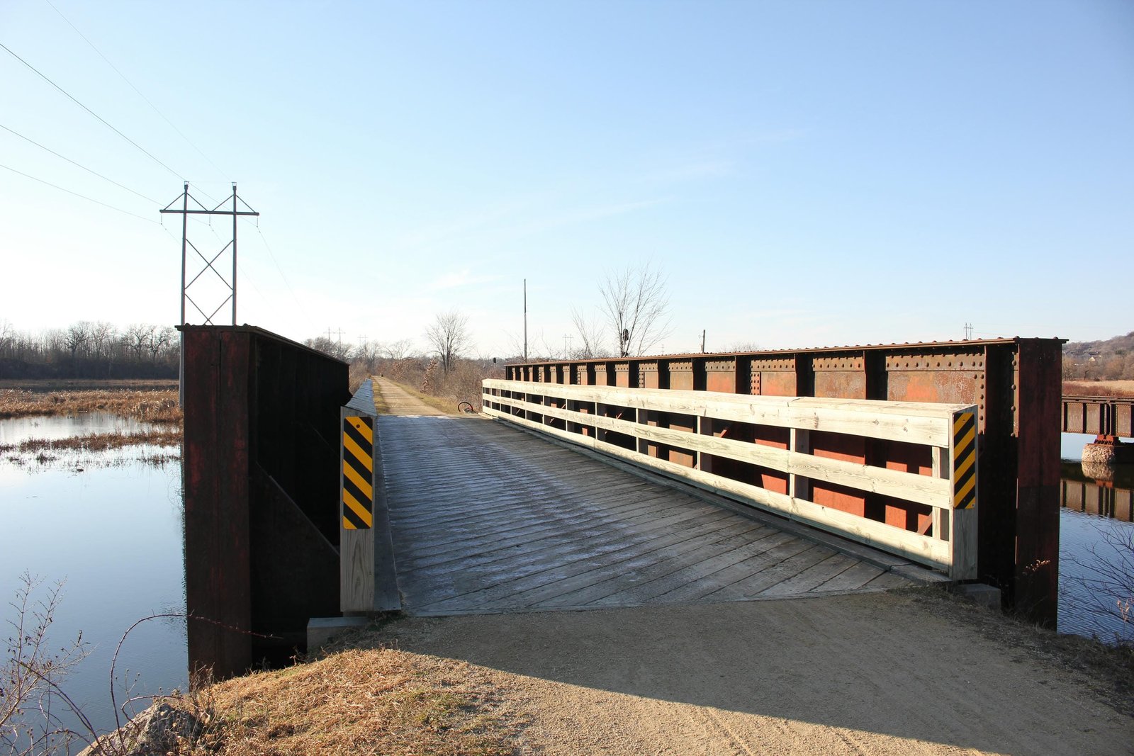 Looking west